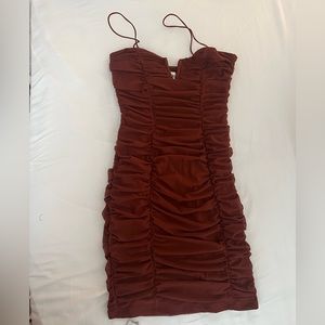 Red rouched dress princess polly size 4